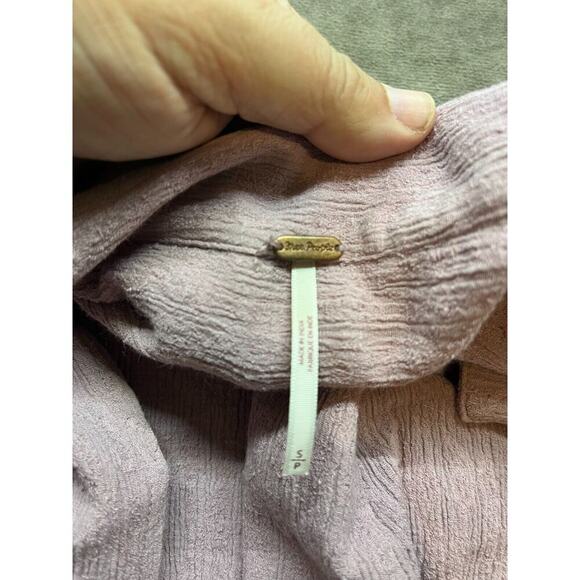 Free People Size Small Pink Jacket with strap, pockets, button - Picture 3 of 5